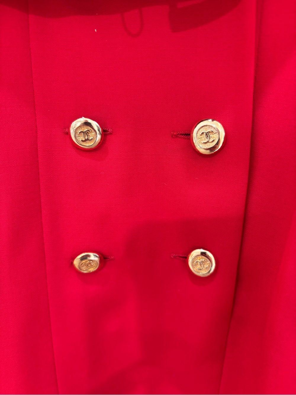 Authentic CHANEL Spring 1989 Karl Lagerfeld red belt dress vintage size 36 - Picture 12 of 13